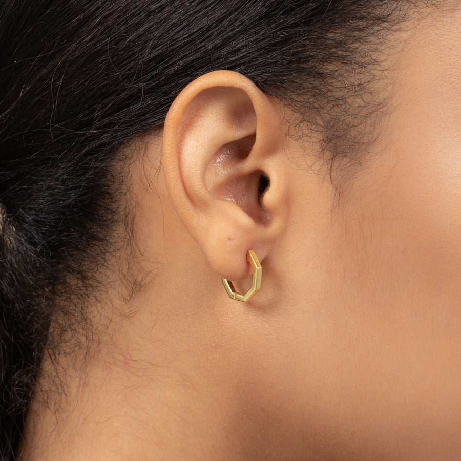 Double Side Hoop Earrings Gold – Hey Happiness
